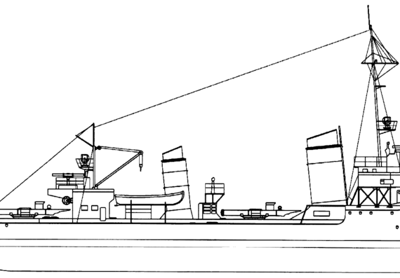 Корабль DKM Greif 1929 [Torpedo Boat] - чертежи, габариты, рисунки